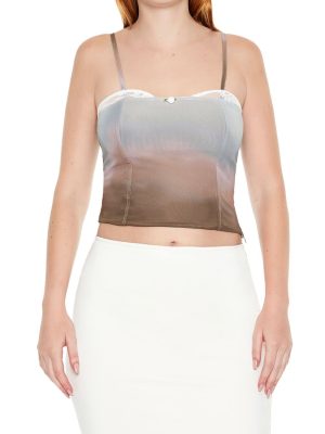 Gradient Rosette Cropped Cami