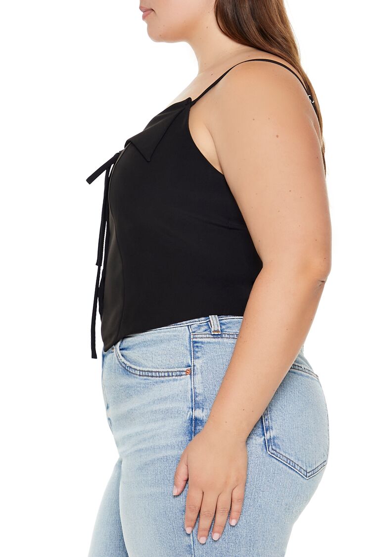 Plus Size Button-Front Cropped Cami - Image 5