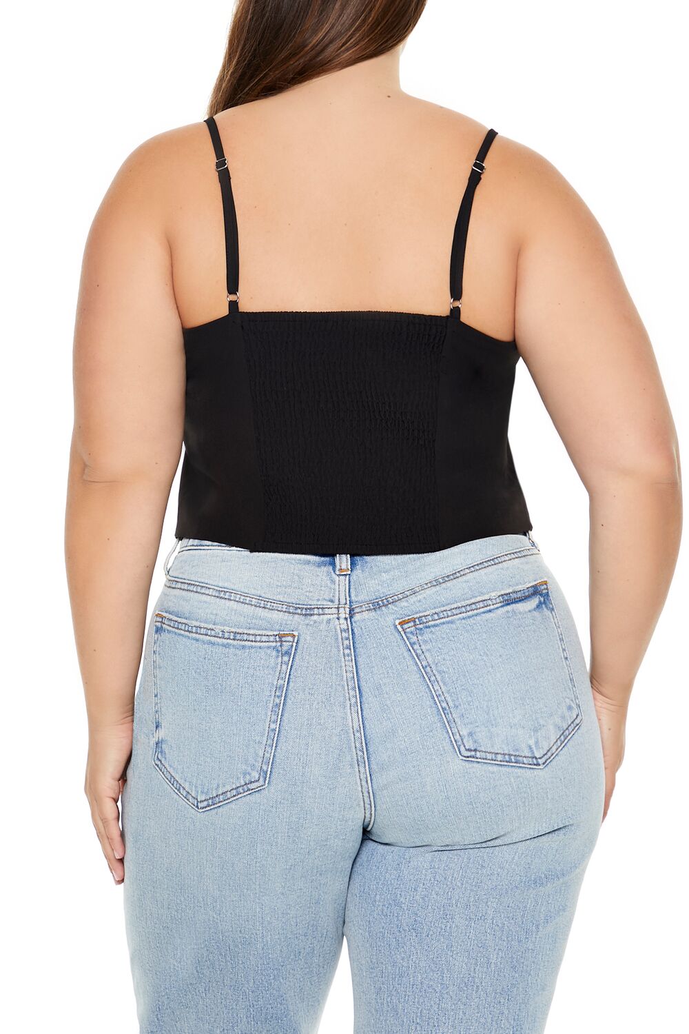 Plus Size Button-Front Cropped Cami - Image 6