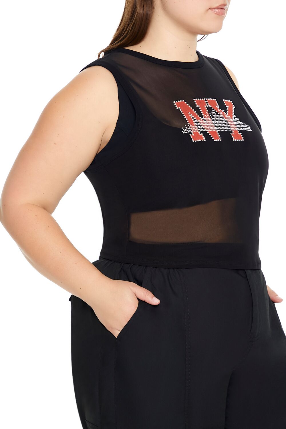 Plus Size Rhinestone NY Tank Top - Image 4