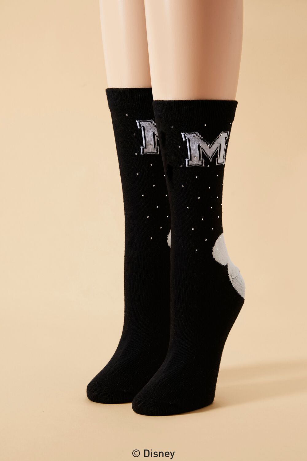 Disney Mickey Mouse Rhinestone Crew Socks - Image 2
