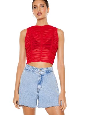 Sheer Mesh Crop Top