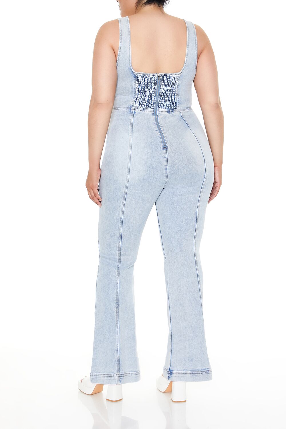 Plus Size Denim Tank Jumpsuit - Image 4