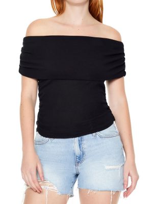 Ruched Off-the-Shoulder Top
