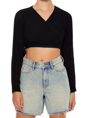 Tie-Back Crossover Sweater