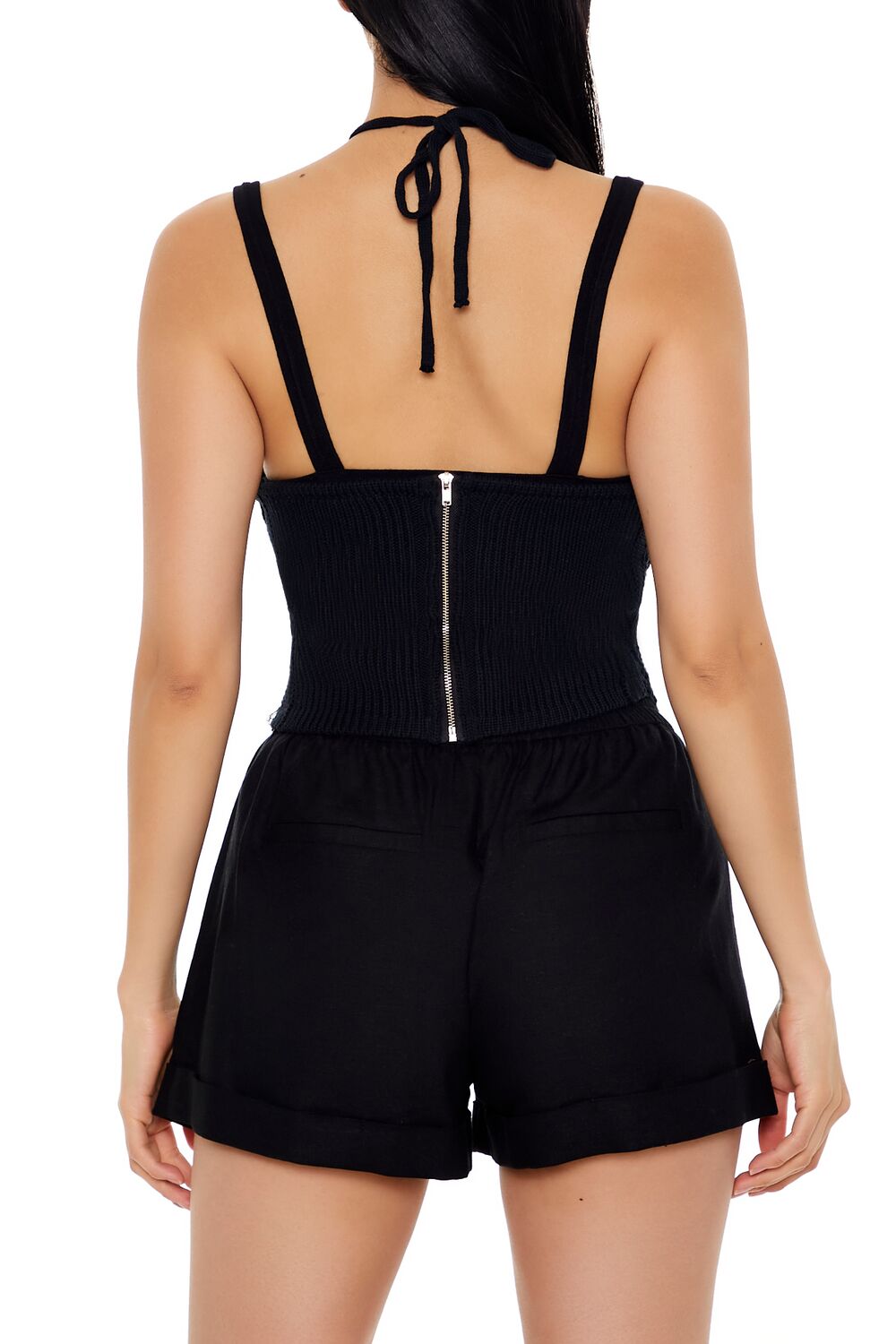 Strappy Sweater-Knit Crochet Cami - Image 6