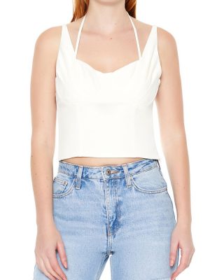 Strappy Combo Cutout Crop Top