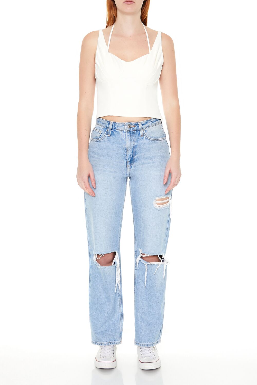 Strappy Combo Cutout Crop Top - Image 2