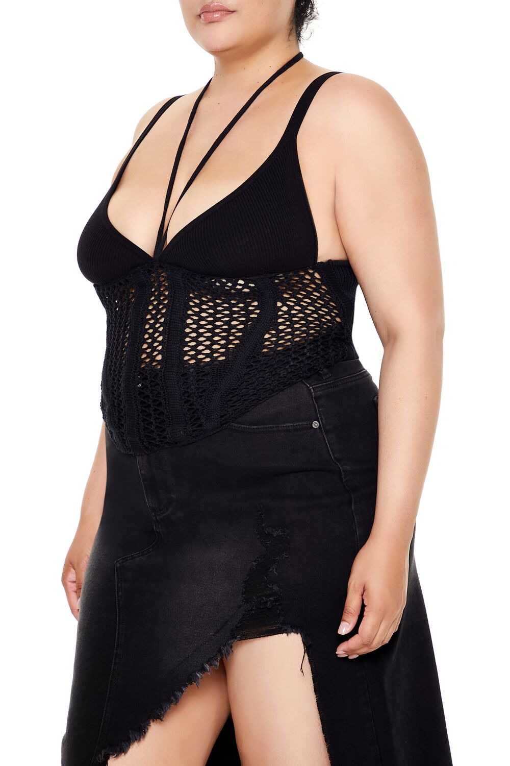Plus Size Sweater-Knit Strappy Cami - Image 4