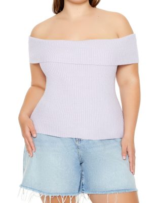 Plus Size Tie-Back Sweater-Knit Top