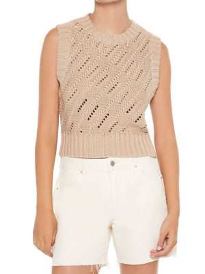 Pointelle Knit Sweater Vest