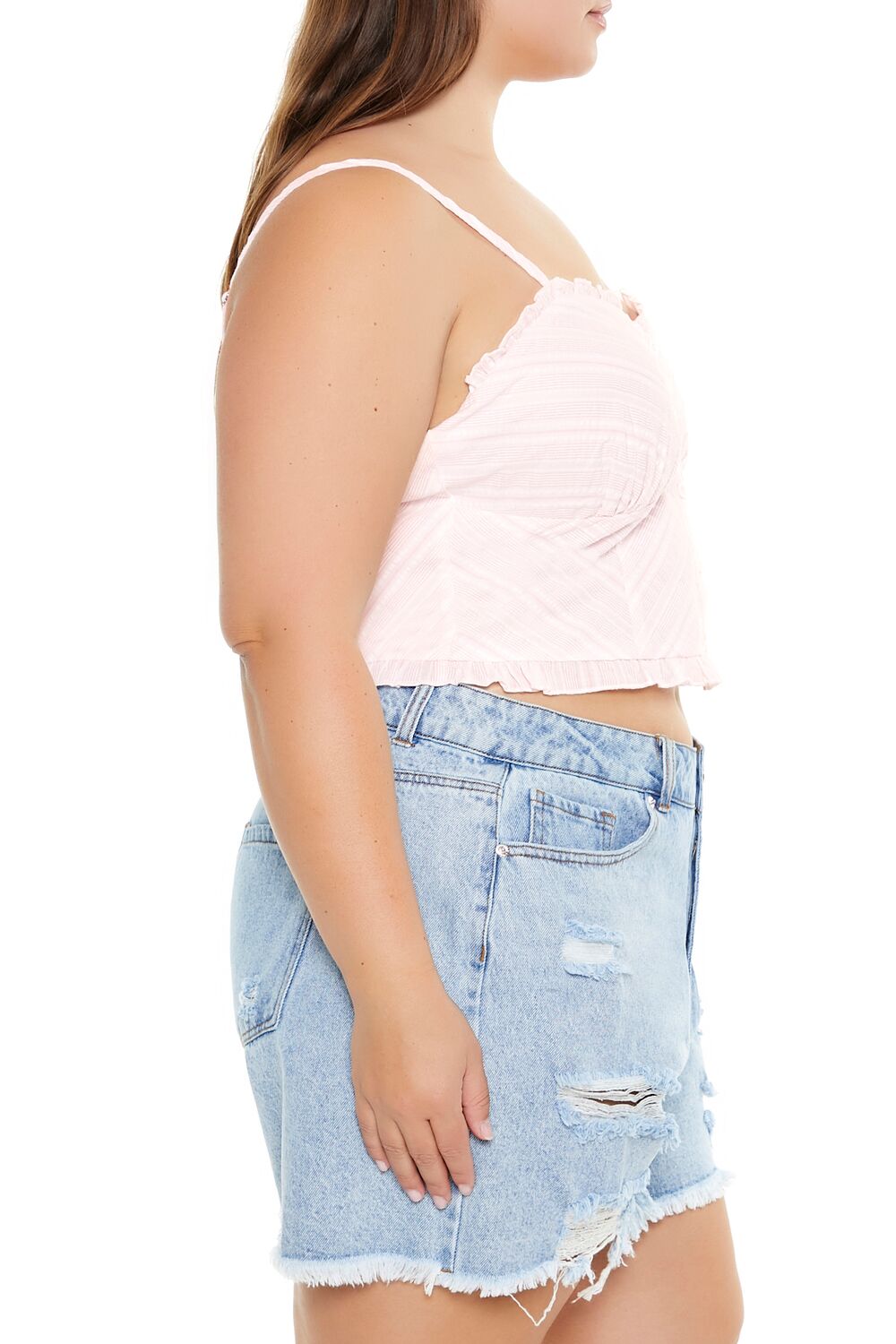 Plus Size Striped Cropped Cami - Image 4