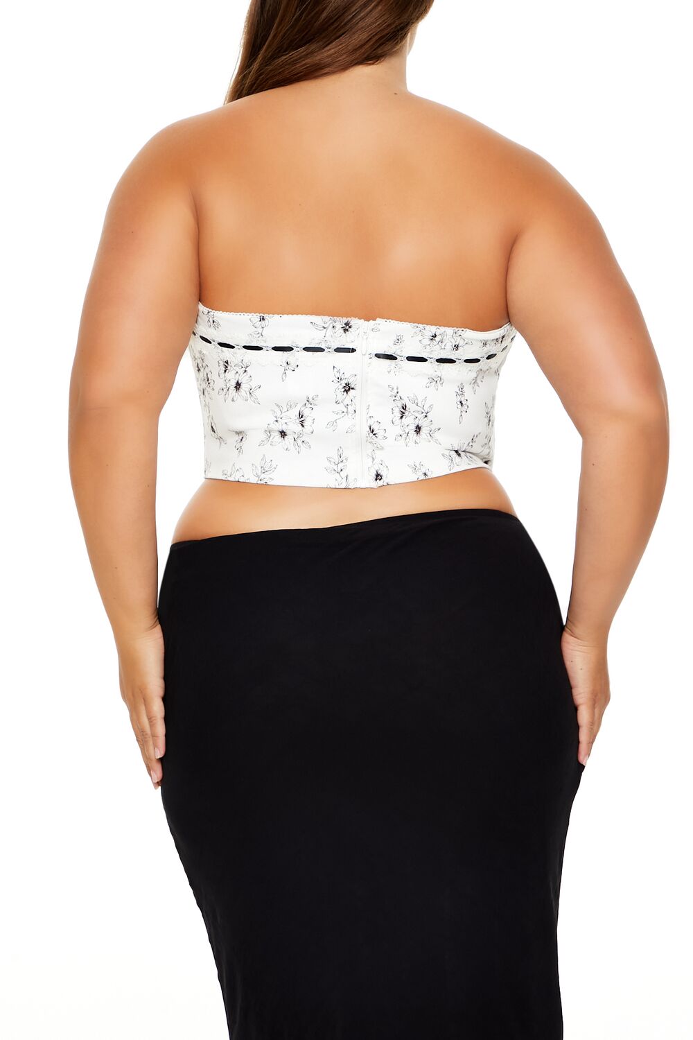 Plus Size Floral Print Tube Top - Image 5