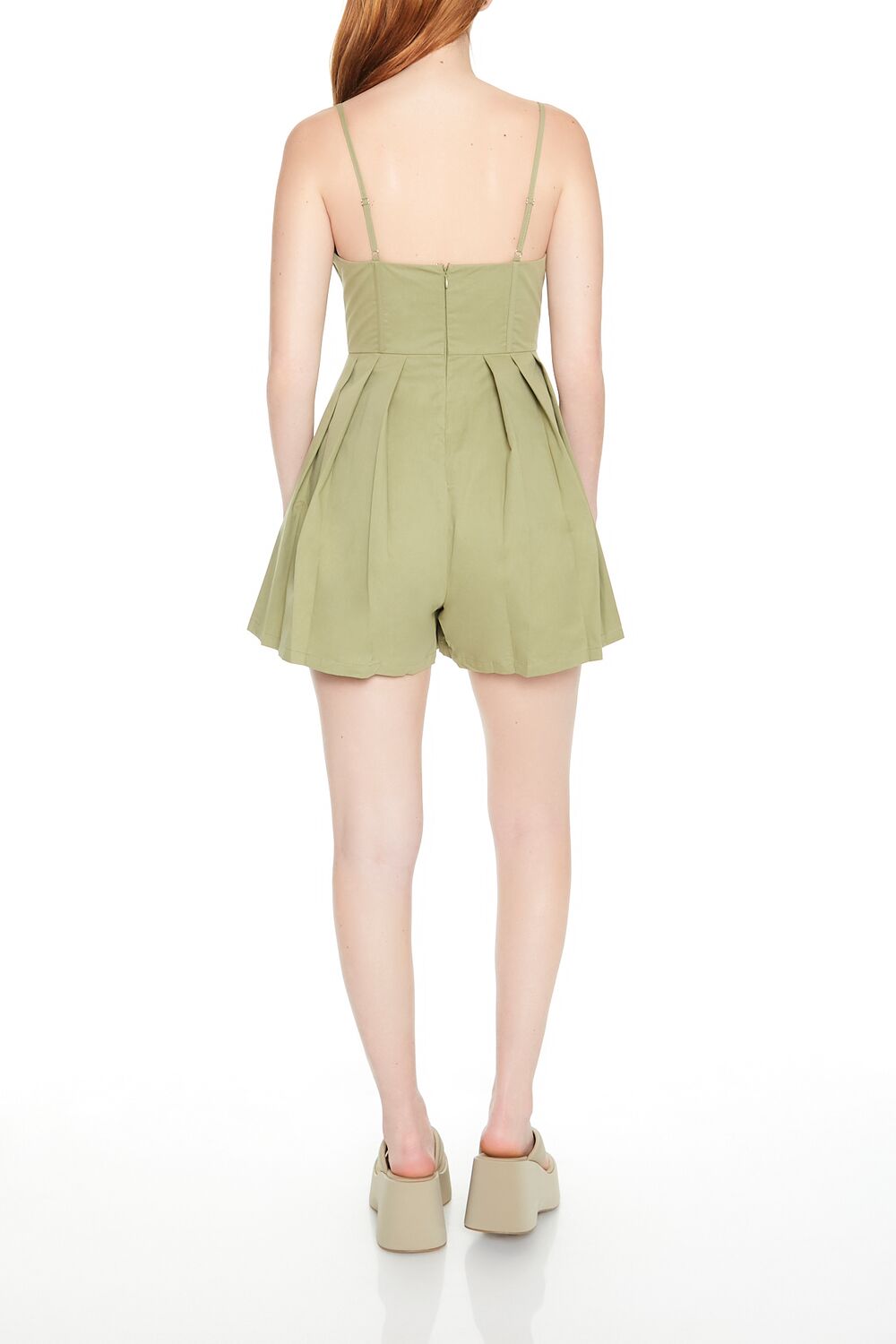 Pleated Bustier Cami Romper - Image 11