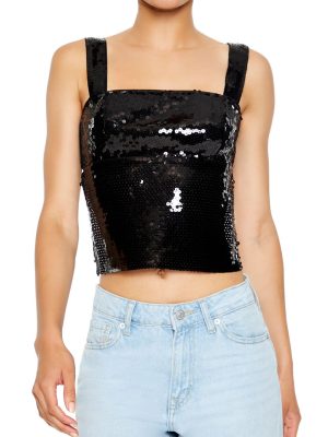 Tie-Back Sequin Top