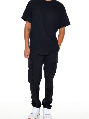 Slim-Fit Drawstring Cargo Joggers