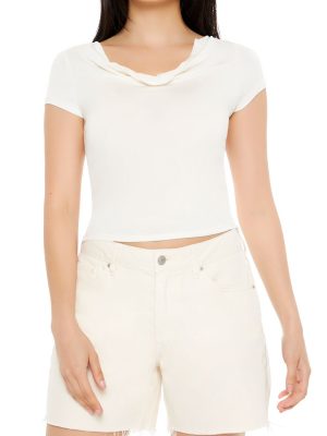 Cowl Cropped Tee