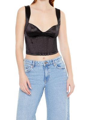 Metallic Sweetheart Crop Top