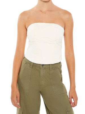 Strappy Twill Tube Top
