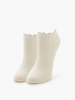 Ruffle-Trim Ankle Socks Set - 3 pack