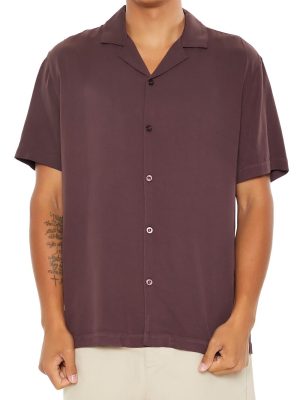 Cuban Collar Short-Sleeve Shirt