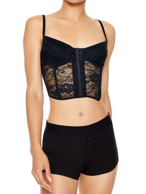 Sheer Lace Underwire Corset Bra