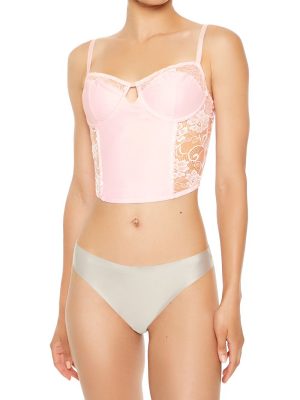 Sheer Lace Underwire Corset Bra