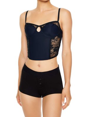 Sheer Lace Underwire Corset Bra
