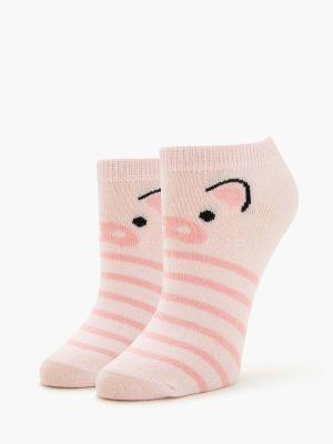 Pig Graphic Ankle Socks