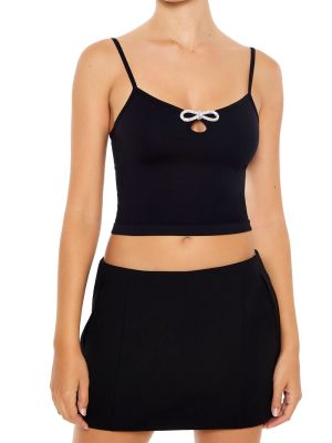Seamless Rhinestone Bow Cami