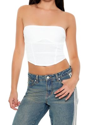 Sweater-Knit Tube Crop Top