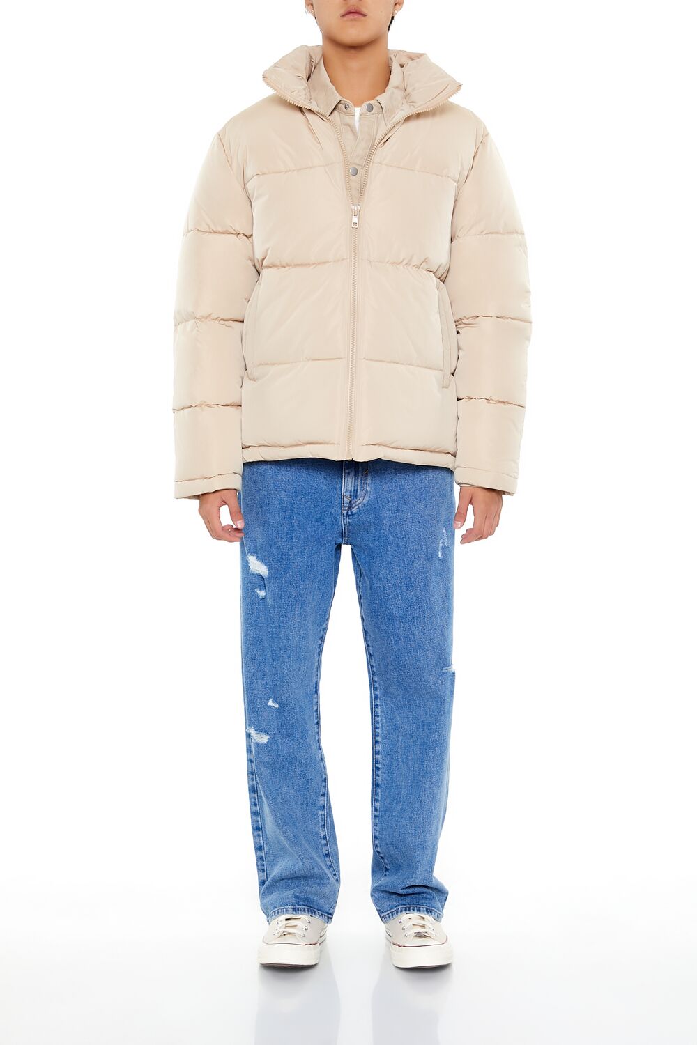 Quilted Funnel-Neck Puffer Jacket - Image 7