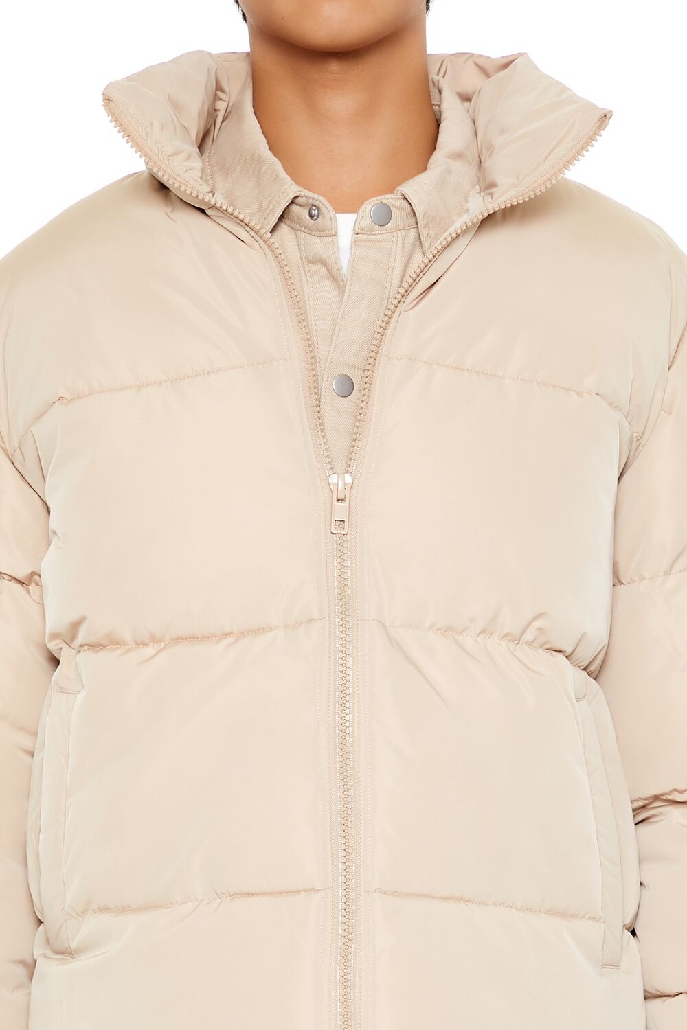 Quilted Funnel-Neck Puffer Jacket - Image 10
