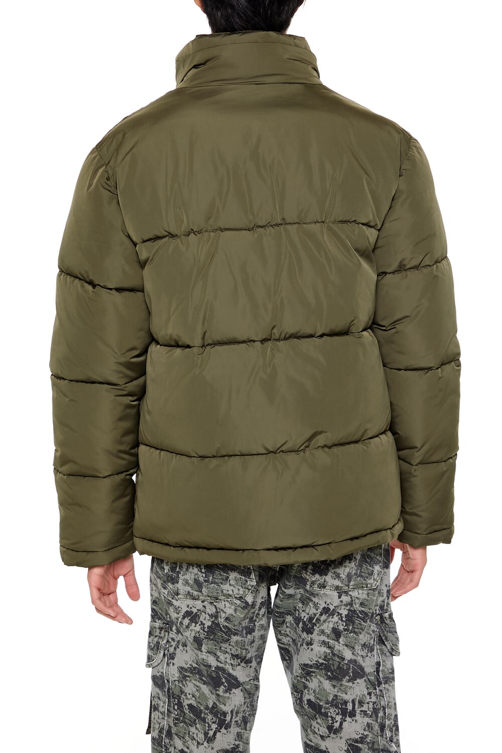 Quilted Funnel-Neck Puffer Jacket - Image 15