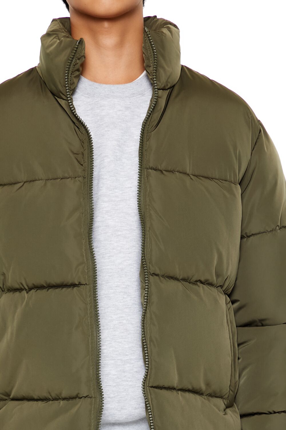Quilted Funnel-Neck Puffer Jacket - Image 16