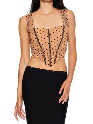 Corset Polka Dot Crop Top