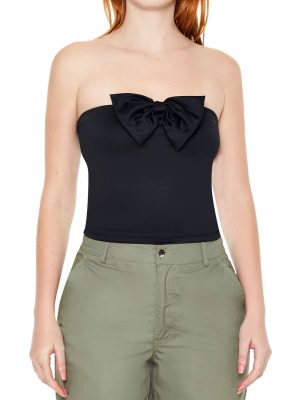 Scuba Knit Bow Tube Top