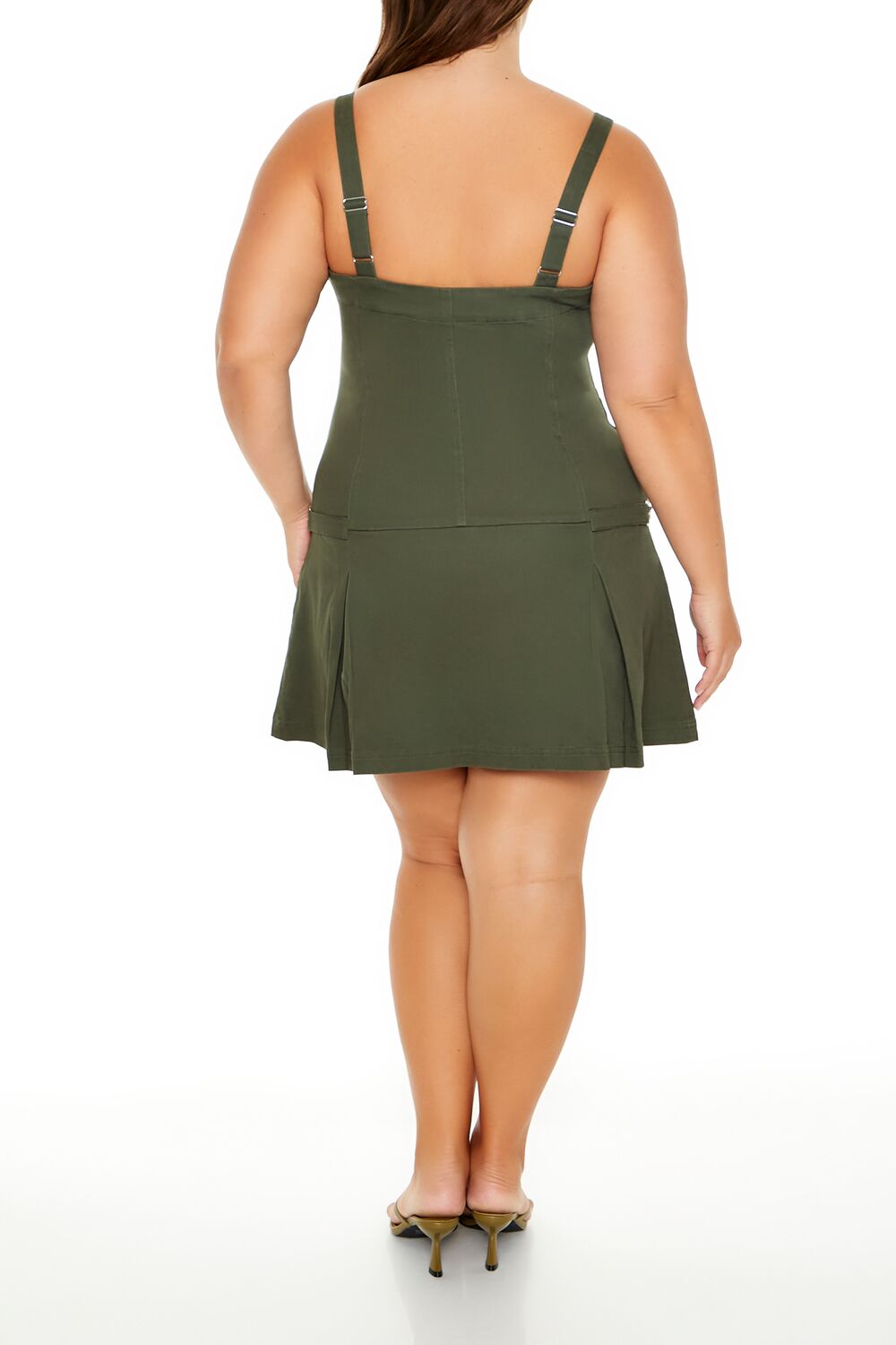 Plus Size Pleated Mini Dress - Image 9