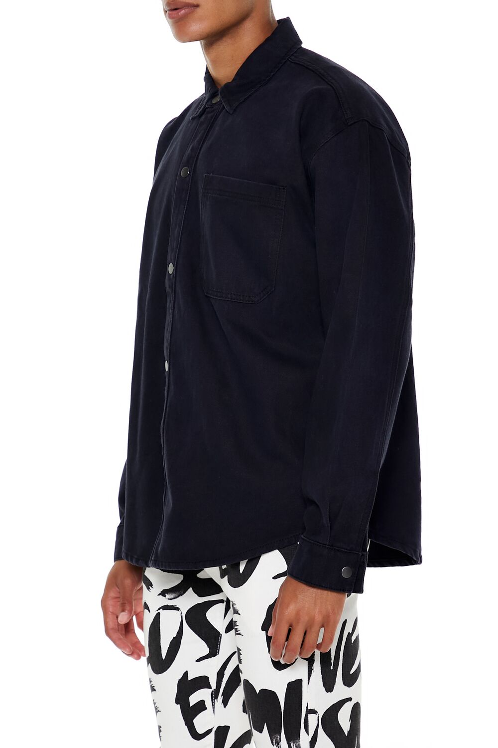 Cotton Curved-Hem Shirt - Image 3