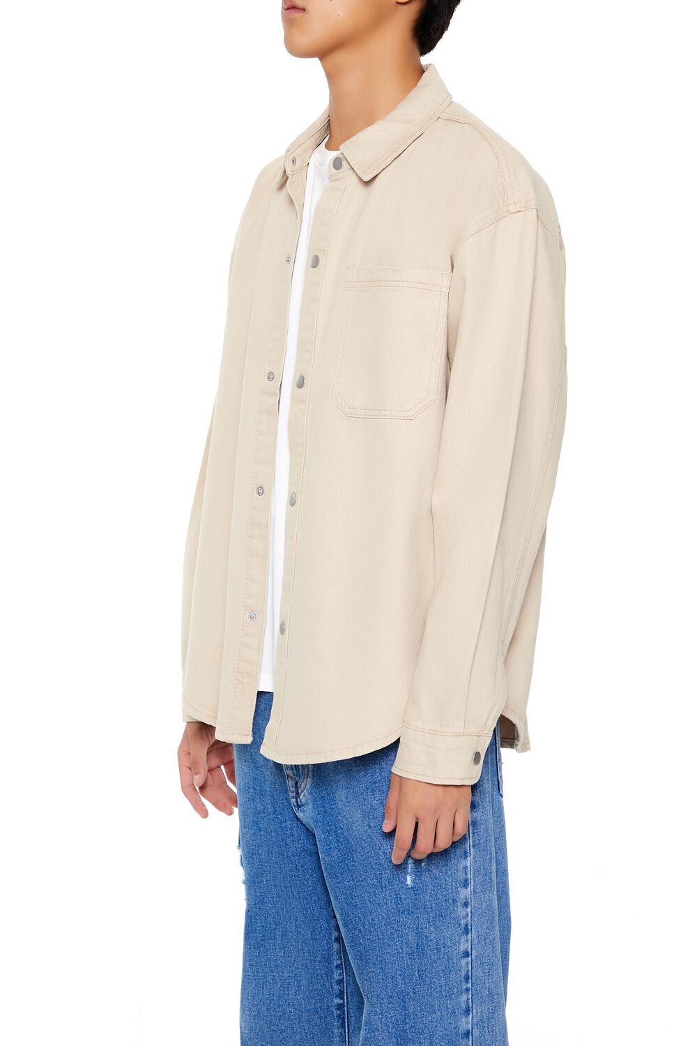 Cotton Curved-Hem Shirt - Image 8