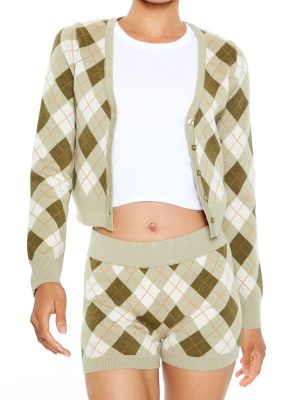 Argyle Cardigan Sweater
