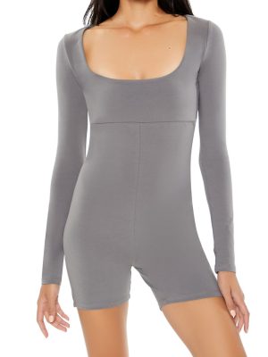 Fitted Long-Sleeve Romper