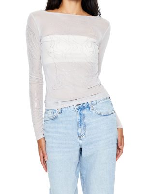 Mesh Rhinestone Flame Top