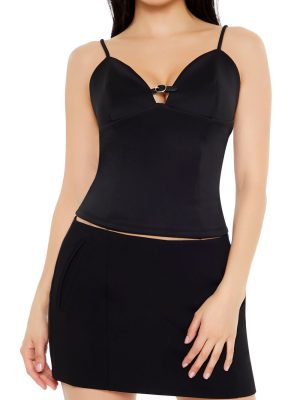 Cropped Buckle-Strap Cami