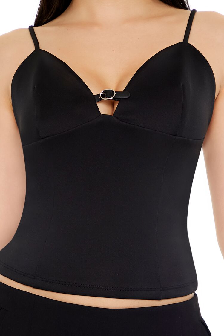 Cropped Buckle-Strap Cami - Image 3