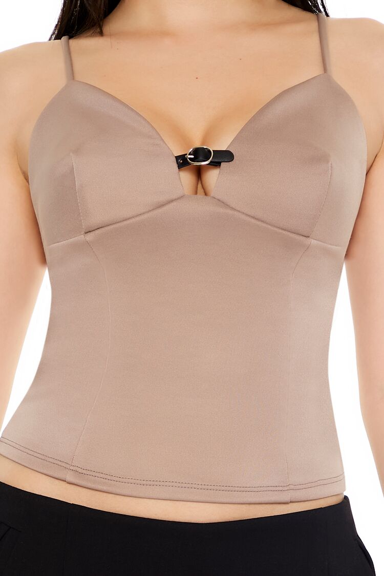 Cropped Buckle-Strap Cami - Image 9