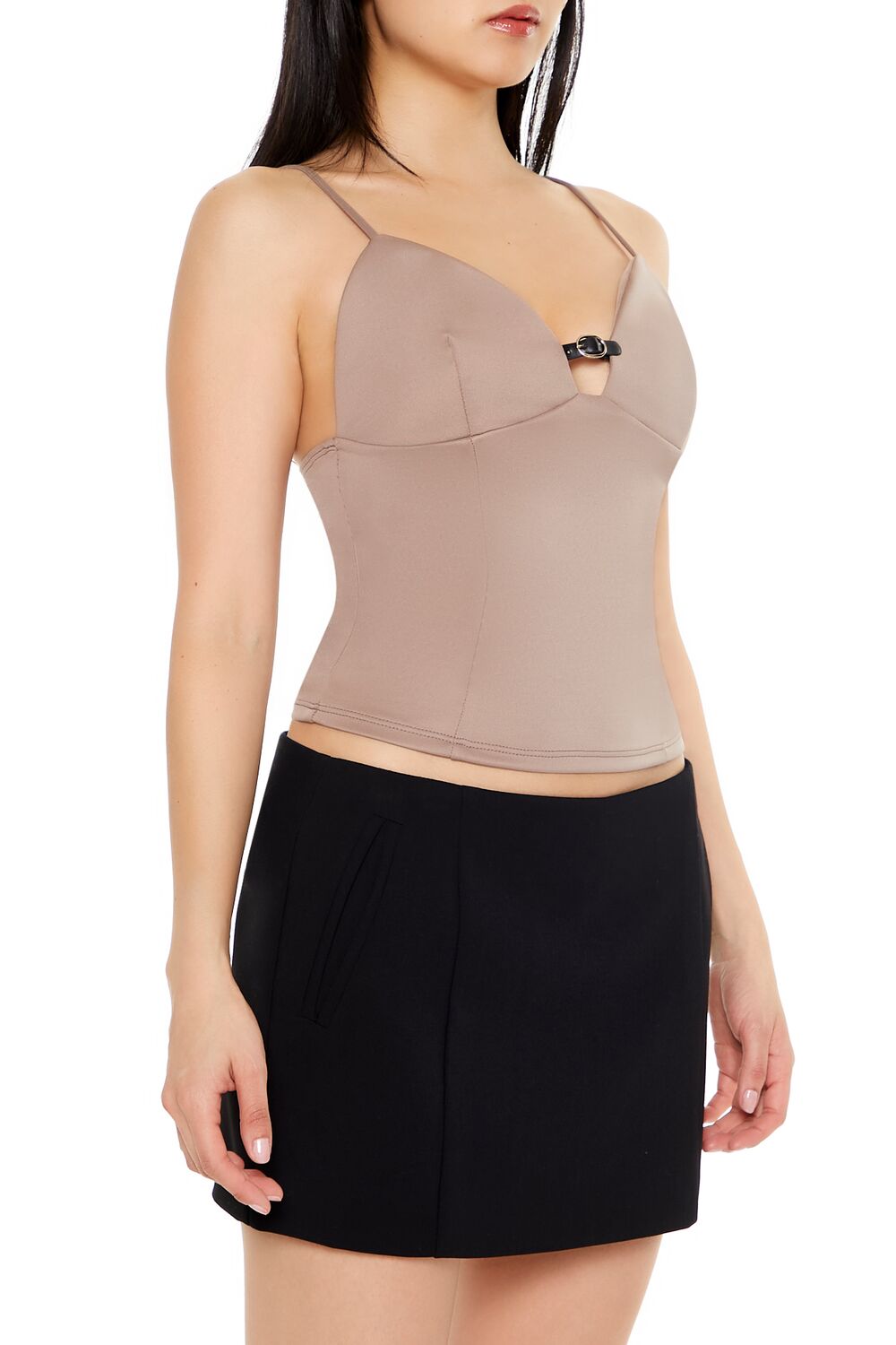 Cropped Buckle-Strap Cami - Image 10