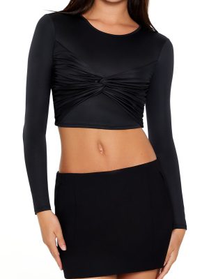 Contour Sculpt Twisted Crop Top