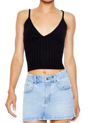 Cropped Sweater-Knit Cami