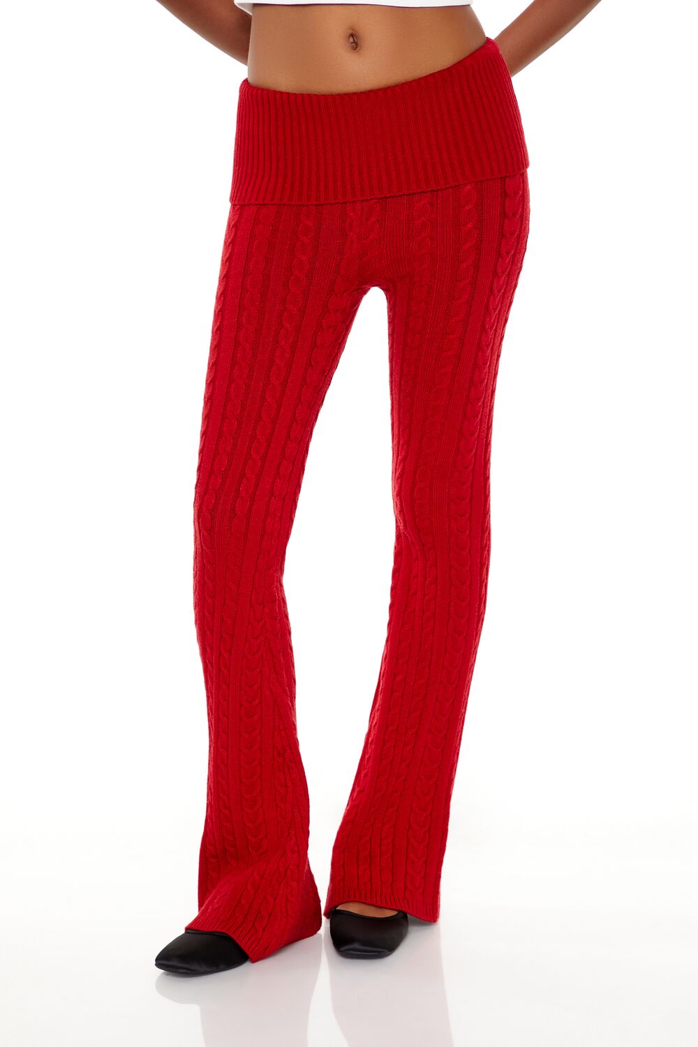 Foldover Sweater-Knit Pants - Image 2
